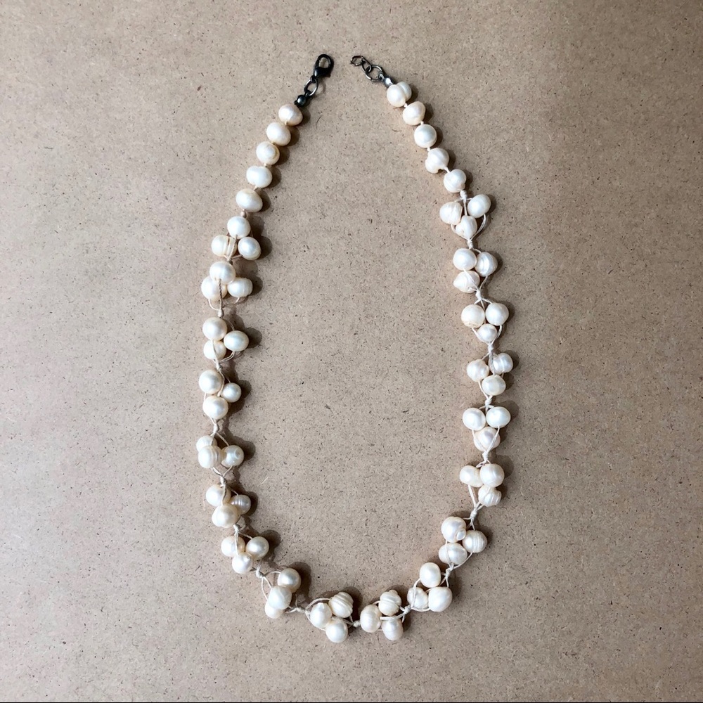 ⚪️ Natural Pearl Cluster Necklace ⚪️